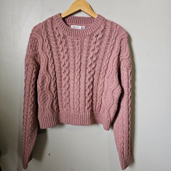 NWT RD STYLE PINK CHUNKY PULLOVER SWEATER COZY SIZE M - Picture 1 of 16